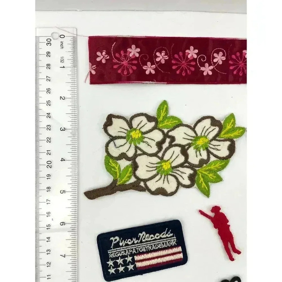 20 PC Assorted Sewing Applique Patches Iron on Sew On NEW Mixed Vintage - Picture 6 of 8